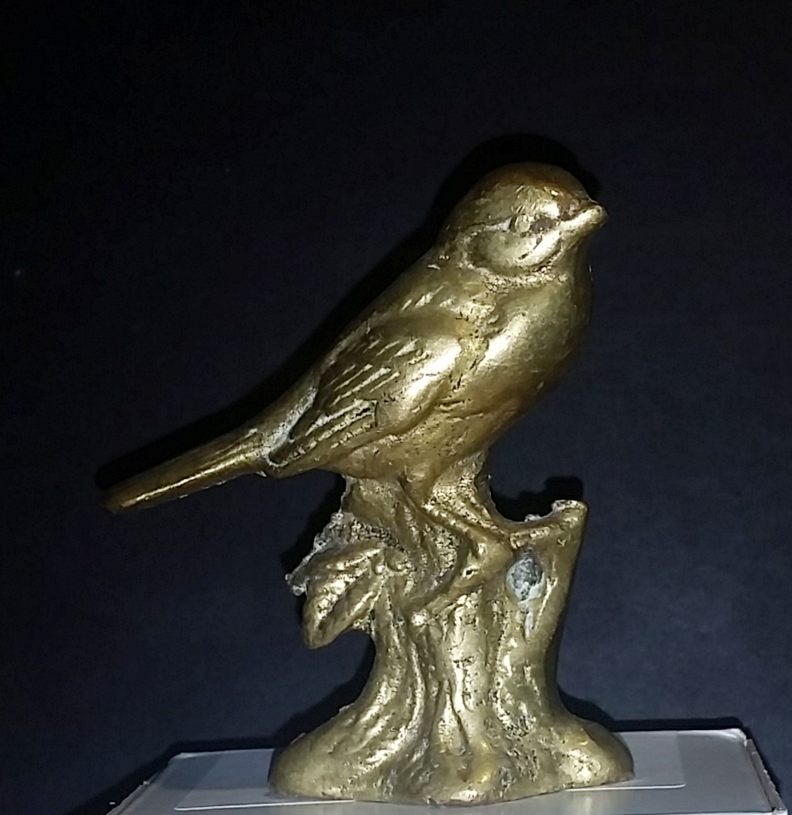 Finch on a Tree Stump Tiller Pin (image for) Finch on a Tree Stump Tiller Pin